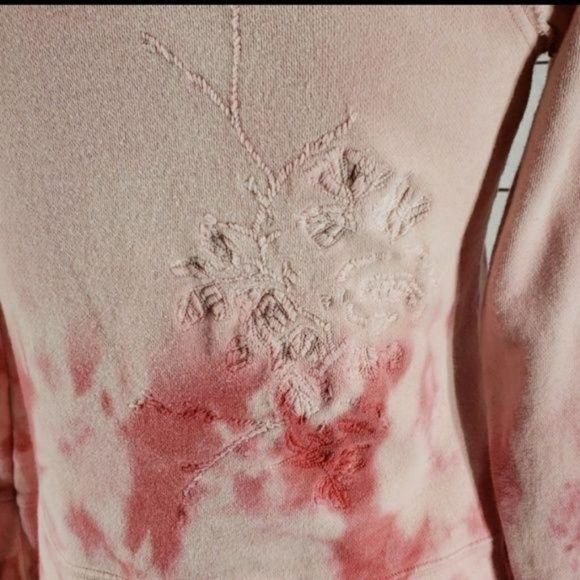 Calvin Klein Tie Dye Medium zip up pink ombre Hooded Jacket - Picture 6 of 7